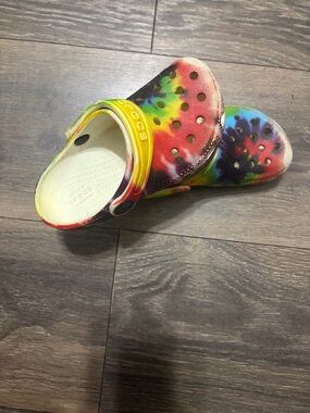 CROCS Kids Tie-Dye Clog in Rainbow Colors